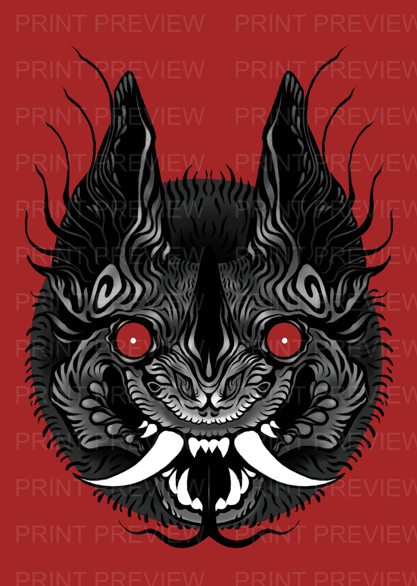 A5 Bat Print - Digital Download